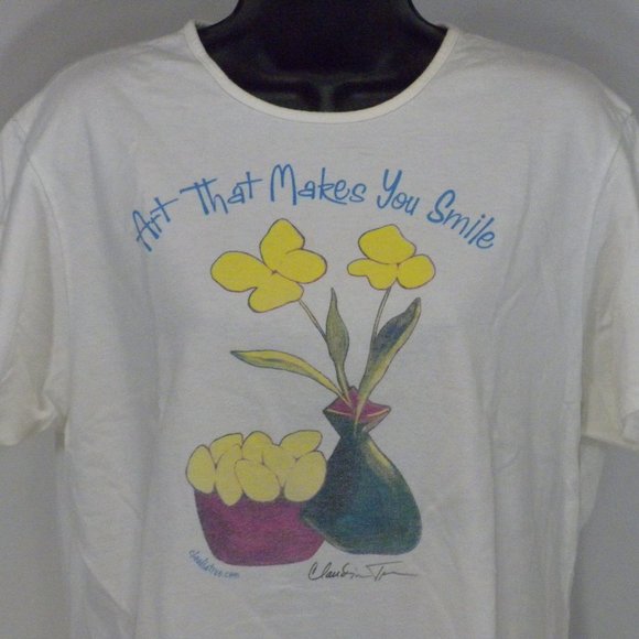 Beefy Silver Art Makes You Smile Claudia Tree Tee‎ - Picture 3 of 9